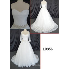 Robe de mariée longue en forme de cœur chérie